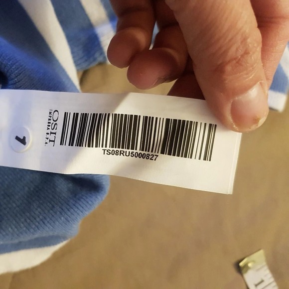 Subdued Womens Sweater Blue White One Size Ribbed Italy Soft Girl Coastal Knit - Picture 10 of 12